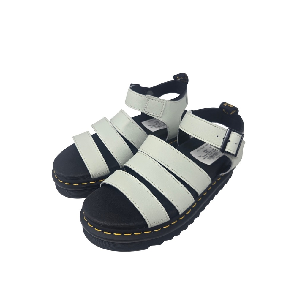Dr. Martens Blaire Mint White Leather Platform Gladiator Sandals Womens 8